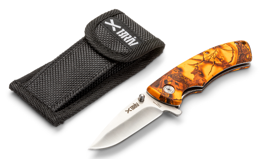 Briv Jaktfällkniv Orange Camo 4,5" 420SS