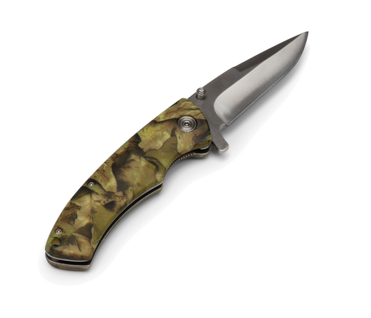 Briv Jaktfällkniv Green Camo 4,5" 420SS