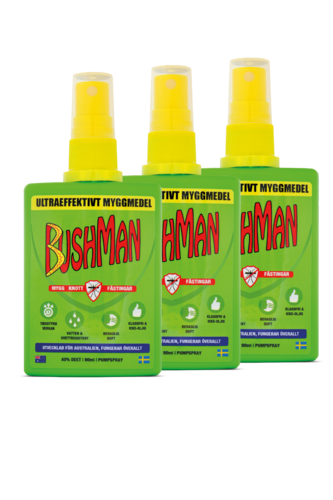 Bushman Myggmedel Spray 90 ml 3-PACK