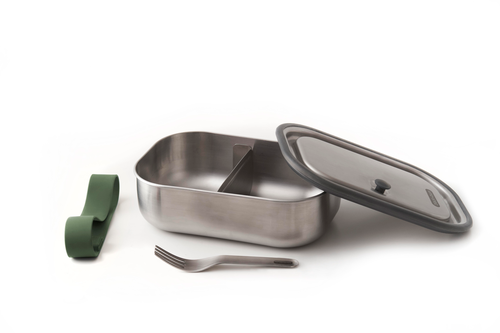 Lunchbox B+B Large Stainless 1000 ml Oliv