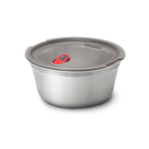 Steel Bowl B+B Large 950 ml Grå/röd