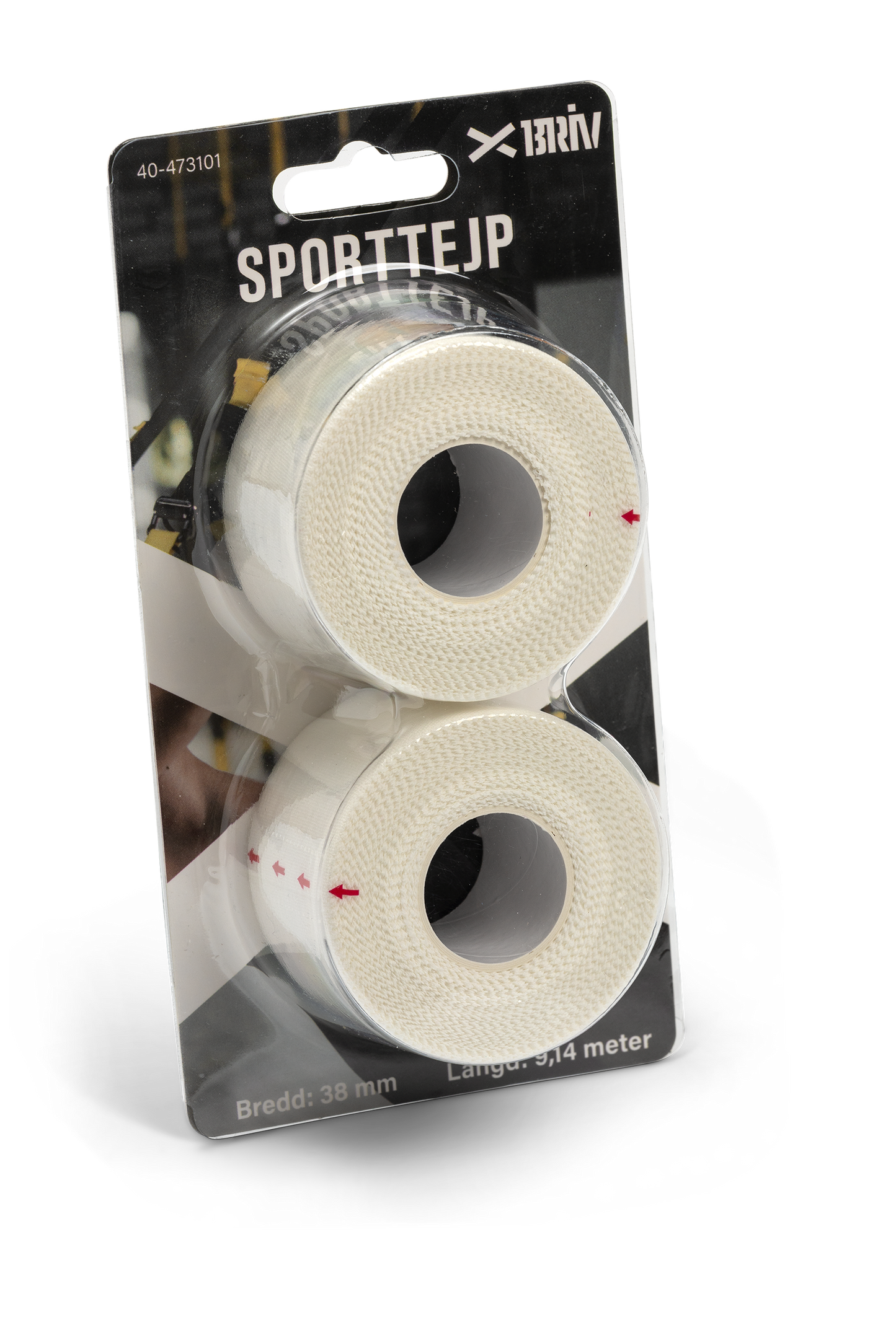 Sporttejp 2-pack, 38 mm 10 meter