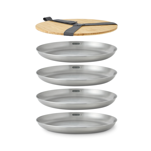 Tallriksset stål 4 st