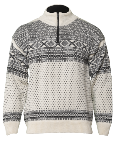 Ulltröja Setesdal Vit/svart