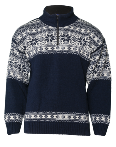 Ulltröja Snöstjärna Navy/vit