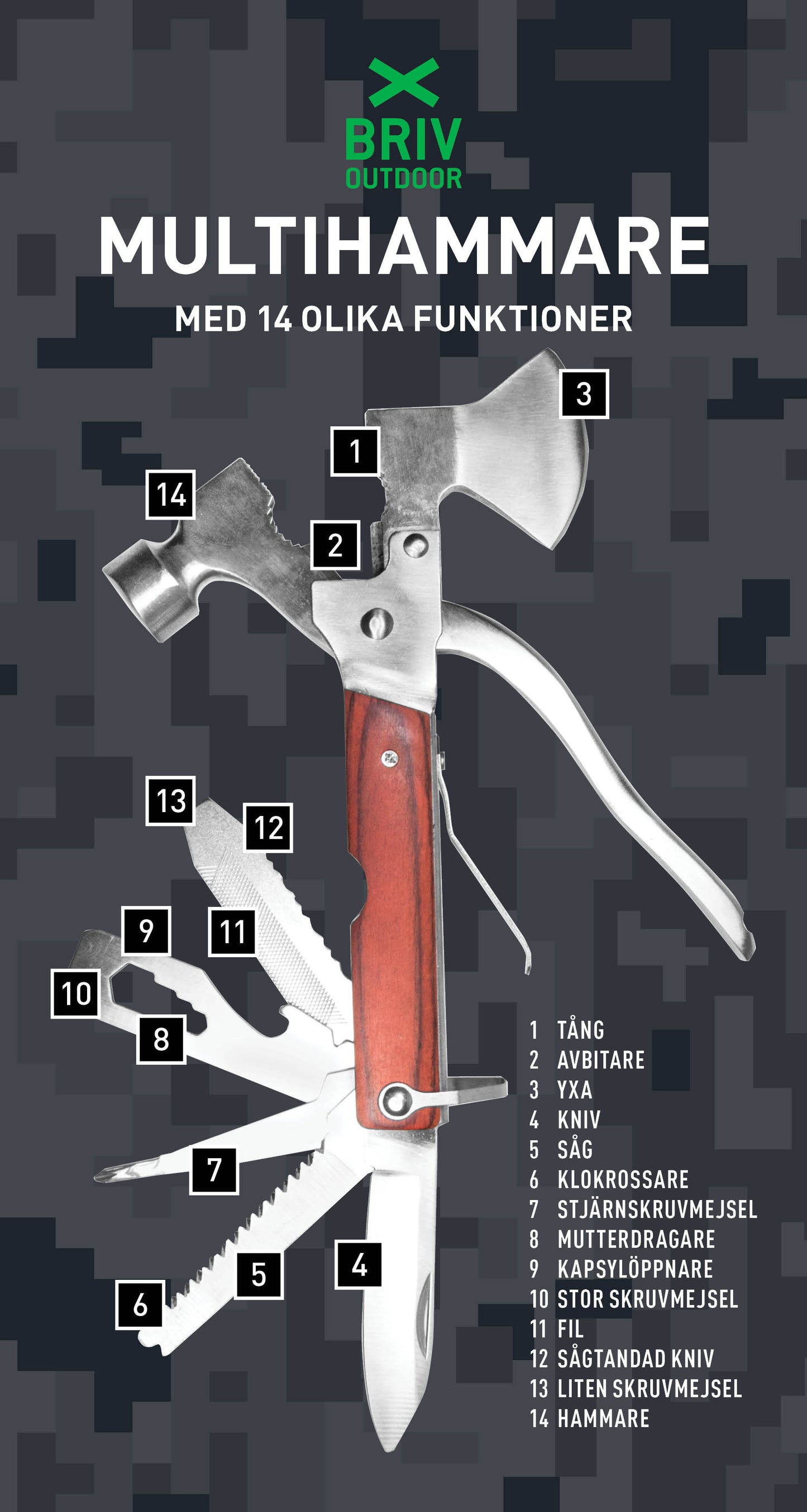Briv Multihammare Wood 14