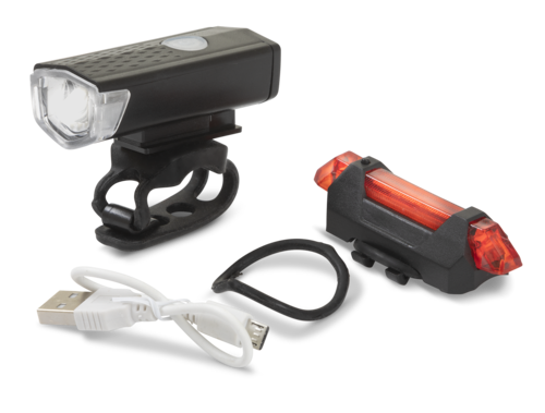 Cykelstålkastarset Super 300 USB fram och bak