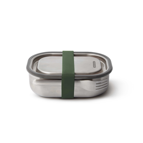 Lunchbox B+B Small Stainless 600 ml Oliv