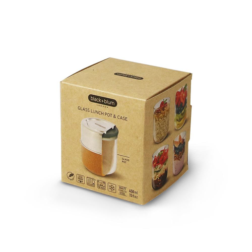 Lunch pot Glass B+B 450 ml Mandel