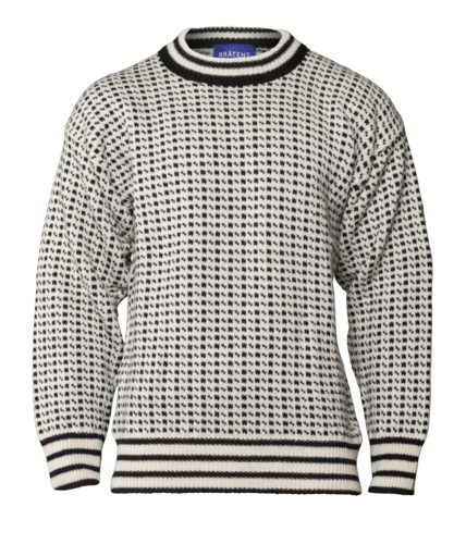 Islandströja Vit/svart